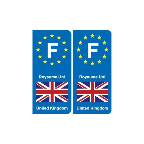 F Europe Royaume-Uni autocollant plaque