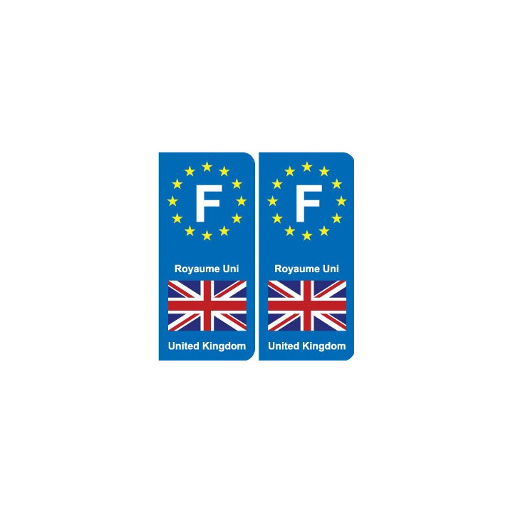 F Europe Royaume-Uni autocollant plaque