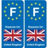 F Europe Royaume-Uni autocollant plaque