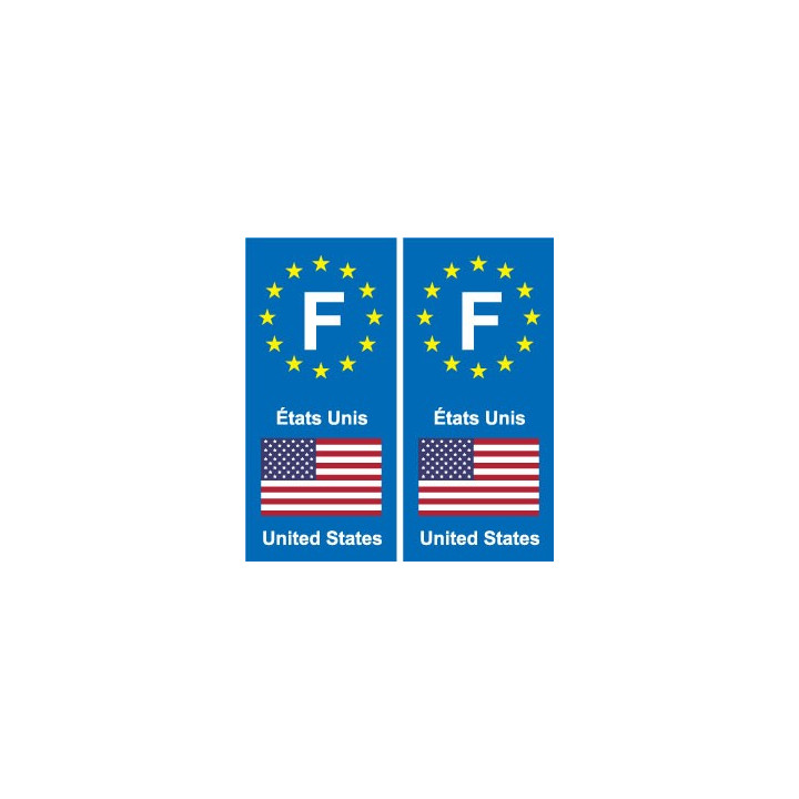F Europe États-Unis autocollant plaque