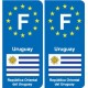 F Europe Uruguay autocollant plaque
