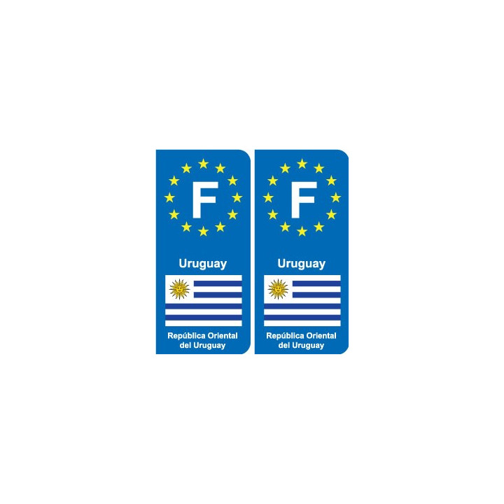 F Europe Uruguay autocollant plaque