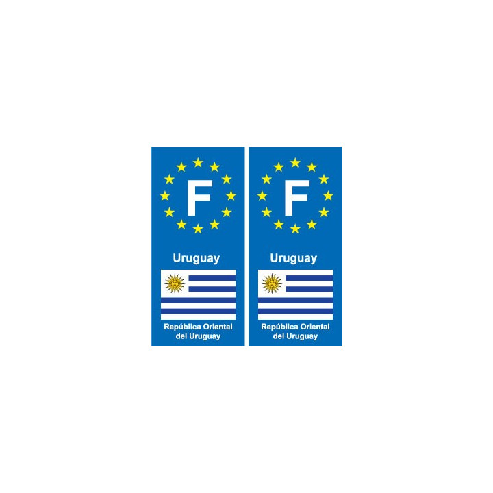 F Europe Uruguay autocollant plaque