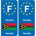 F Europe Vanuatu autocollant plaque