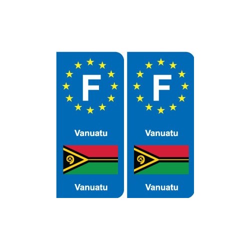 F Europe Vanuatu autocollant plaque