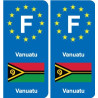 F Europe Vanuatu autocollant plaque