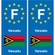 F Europe Vanuatu autocollant plaque
