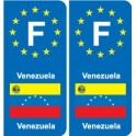 F Europe Venezuela autocollant plaque