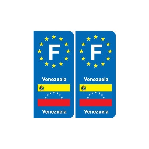 F Europe Venezuela autocollant plaque