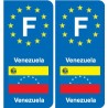 F Europe Venezuela autocollant plaque