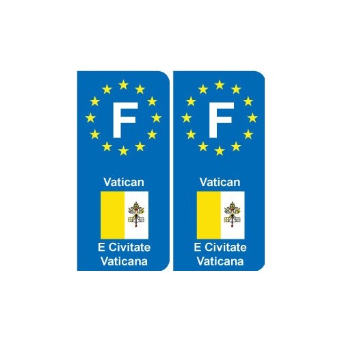 F Europe Vatican autocollant plaque