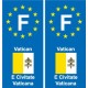 F Europe Vatican autocollant plaque