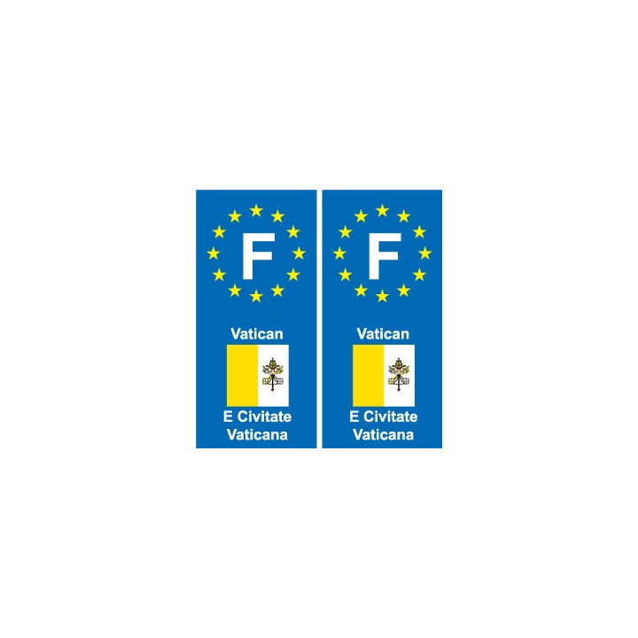 F Europe Vatican autocollant plaque