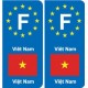 F Europe Viêt Nam VietNam autocollant plaque