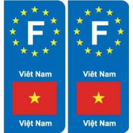 F Europe Viêt Nam VietNam autocollant plaque