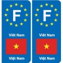 F Europe Viêt Nam VietNam autocollant plaque