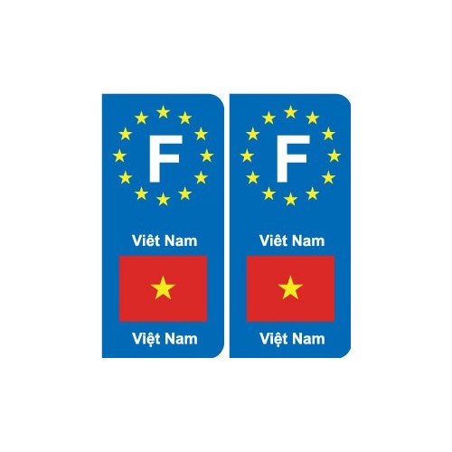 F Europe Viêt Nam VietNam autocollant plaque
