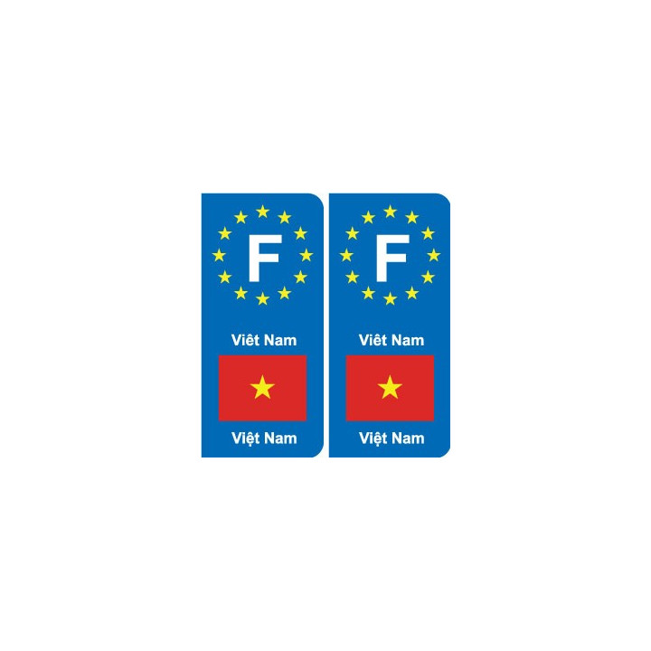 F Europe Viêt Nam VietNam autocollant plaque