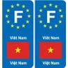 F Europe Viêt Nam VietNam autocollant plaque