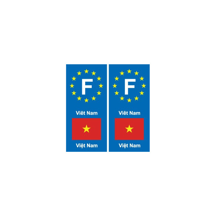 F Europe Viêt Nam VietNam autocollant plaque