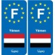 F Europe Yémen Yemenautocollant plaque