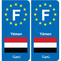F Europe Yémen Yemenautocollant plaque