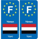 F Europe Yémen Yemenautocollant plaque