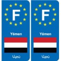 F Europe Yémen Yemenautocollant plaque