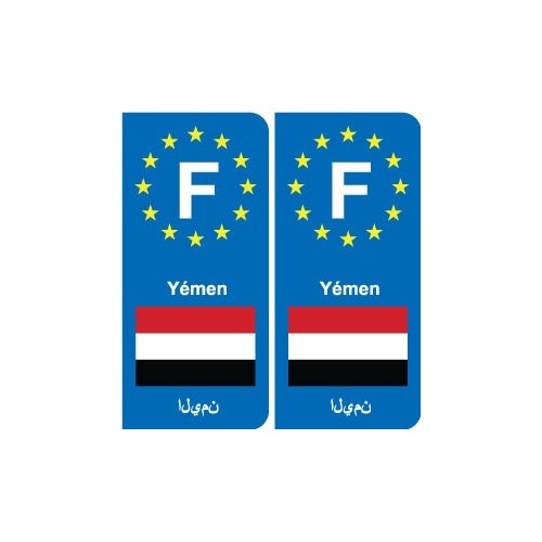 F Europe Yémen Yemenautocollant plaque