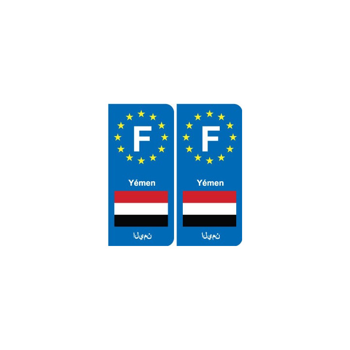 F Europe Yémen Yemenautocollant plaque