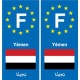 F Europe Yémen Yemenautocollant plaque