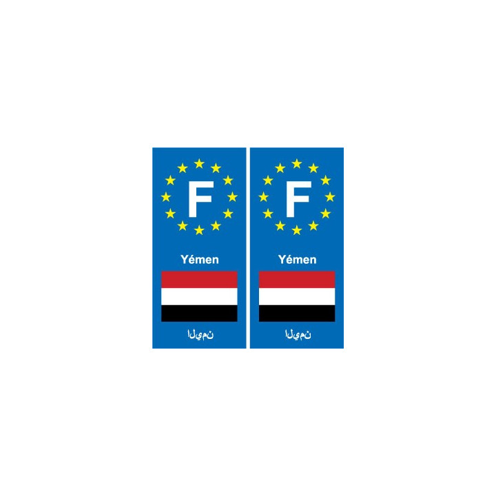 F Europe Yémen Yemenautocollant plaque