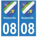 08 Nouzonville adesivo piastra dipartimento città