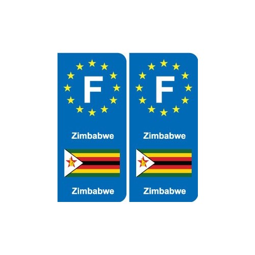 F Europe Zimbabwe  autocollant plaque