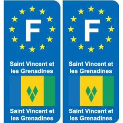 F Europe Saint-Vincent-et-les-Grenadines autocollant plaque