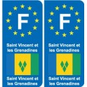 F Europe Saint-Vincent-et-les-Grenadines autocollant plaque