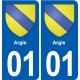 01 Pont-d'Ain logo ville autocollant plaque sticker