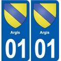 01 Pont-d'Ain logo ville autocollant plaque sticker