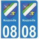 08 Nouzonville autocollant plaque ville département