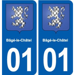 01 Bâgé-la-Ville logo ville autocollant plaque sticker