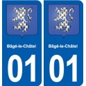 01 Bâgé-la-Ville logo ville autocollant plaque sticker