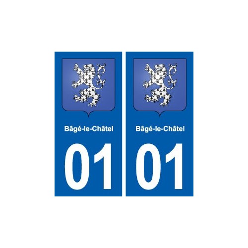01 Bâgé-la-Ville logo ville autocollant plaque sticker