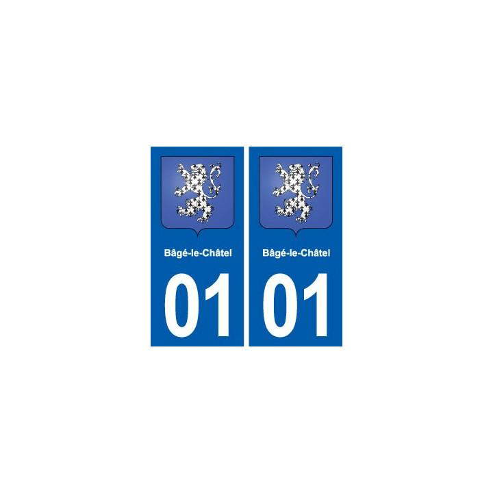 01 Bâgé-la-Ville logo ville autocollant plaque sticker