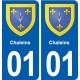 01 Ceyzériat logo ville autocollant plaque sticker