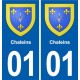 01 Ceyzériat logo ville autocollant plaque sticker