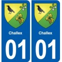 01 Challex logo ville autocollant plaque sticker