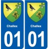 01 Challex logo ville autocollant plaque sticker
