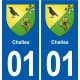 01 Challex logo ville autocollant plaque sticker