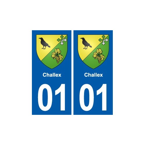 01 Challex logo ville autocollant plaque sticker