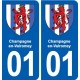 01 Ceyzériat logo ville autocollant plaque sticker